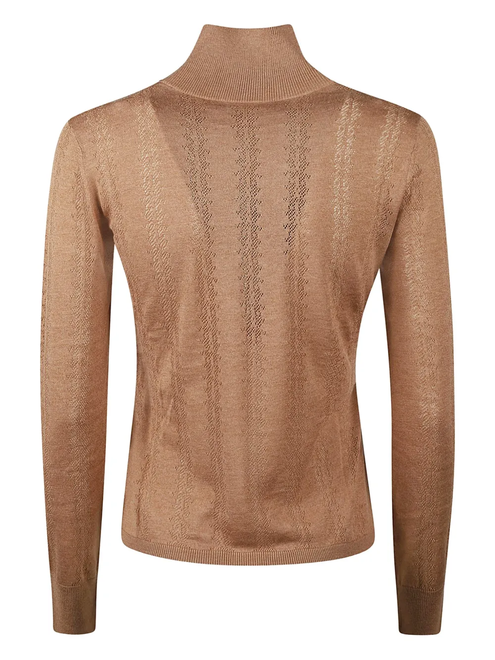 Max Mara High-neck Patterned Sweater In Brown
