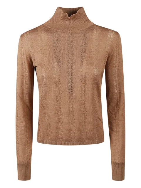 Max Mara high-neck patterned sweater