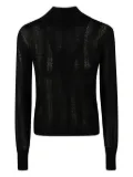 Max Mara high-neck open-knit sweater - Black
