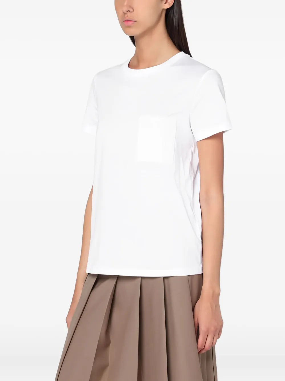 Max Mara T-shirt met geborduurd logo Wit