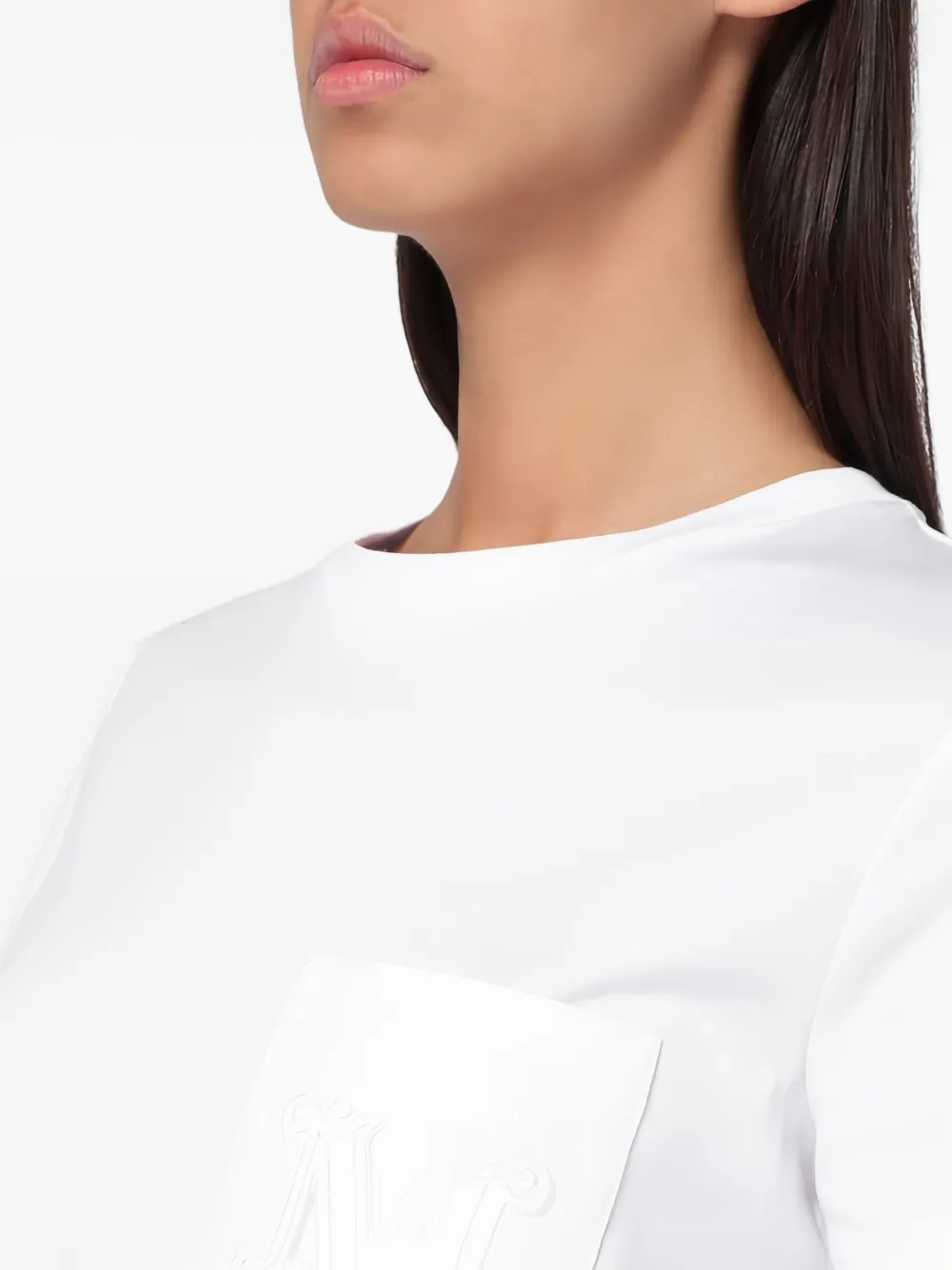Max Mara T-shirt met geborduurd logo Wit