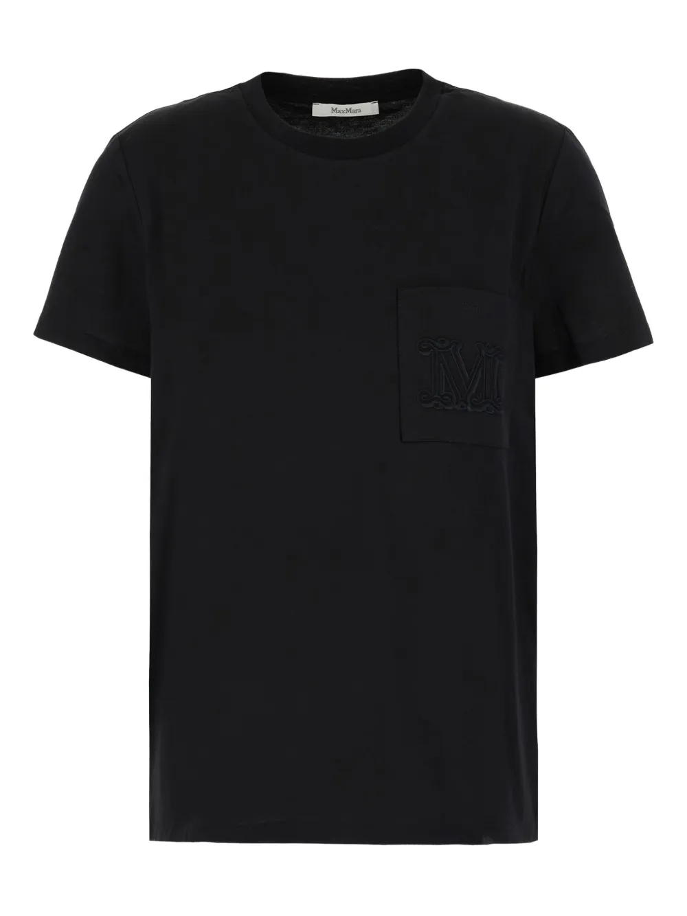 Max Mara Katoenen T-shirt met geborduurd logo Zwart