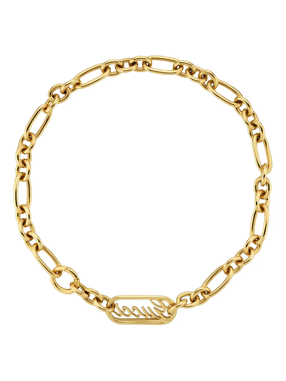 Gucci Halsketting met schakels en logo - Goud