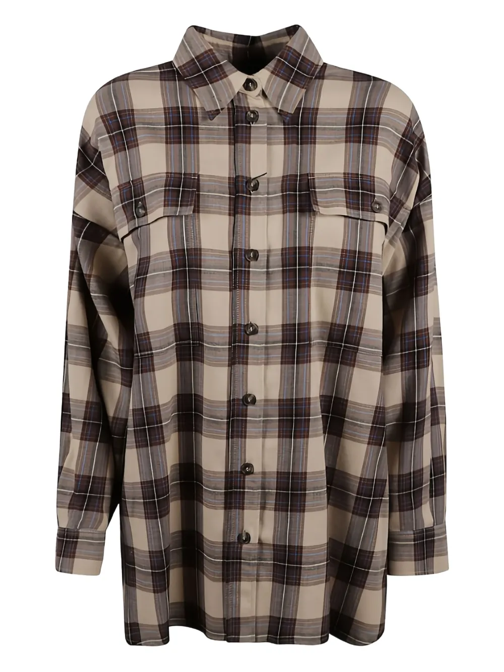 Weekend Max Mara Plaid-pocket Shirt In Multi
