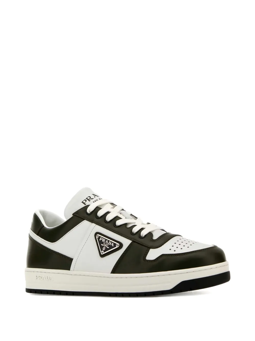 Prada Downtown leren sneakers Zwart