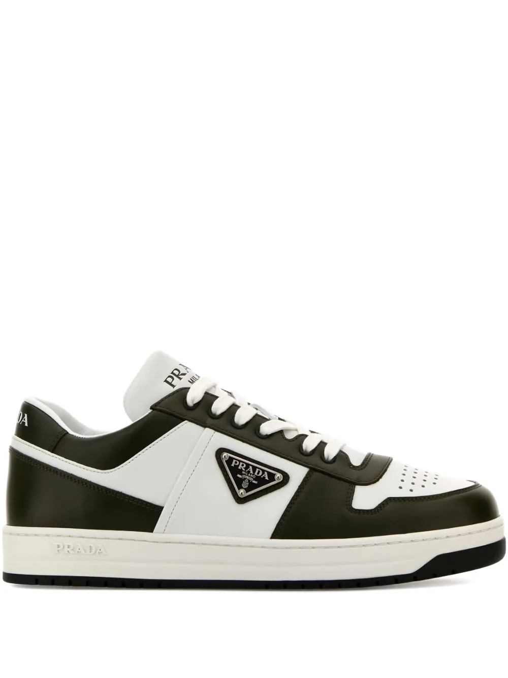 Prada Downtown leren sneakers Zwart