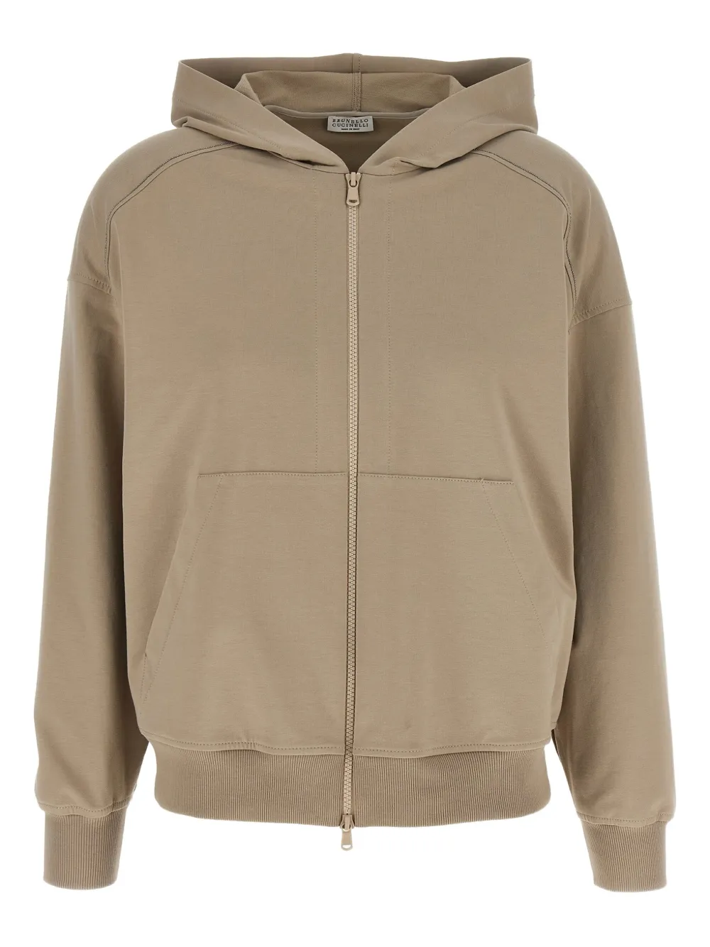 Brunello Cucinelli Monile hoodie met rits Beige