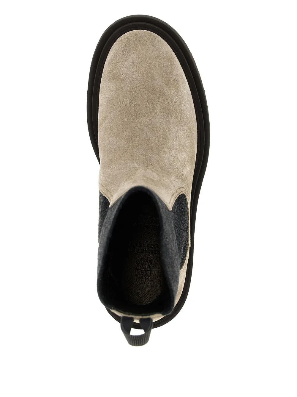 Brunello Cucinelli Knit-insert Suede Boots