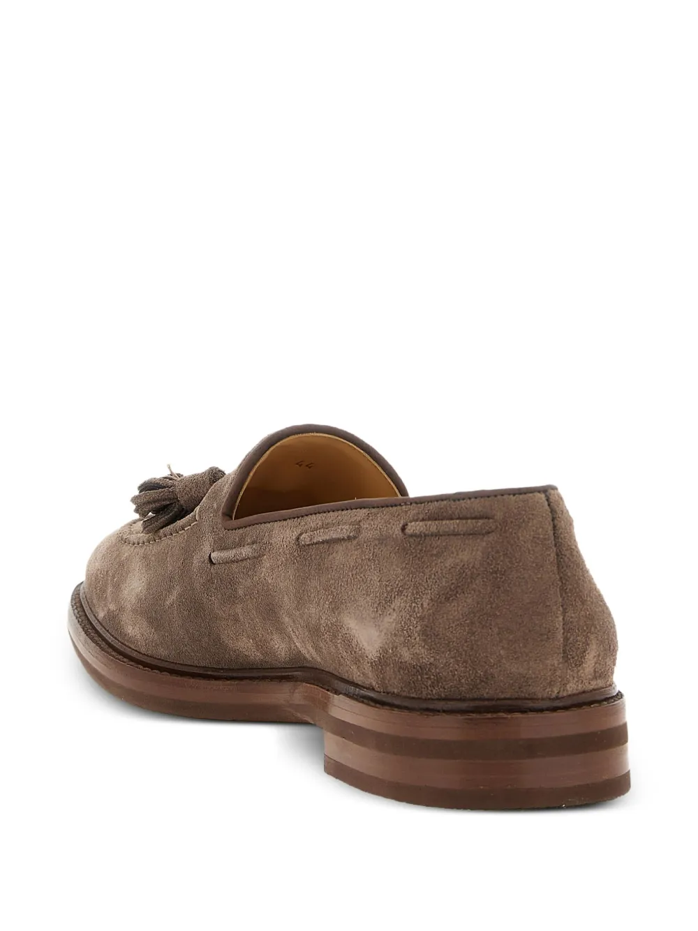 Brunello Cucinelli tassel suede boat shoes Brown