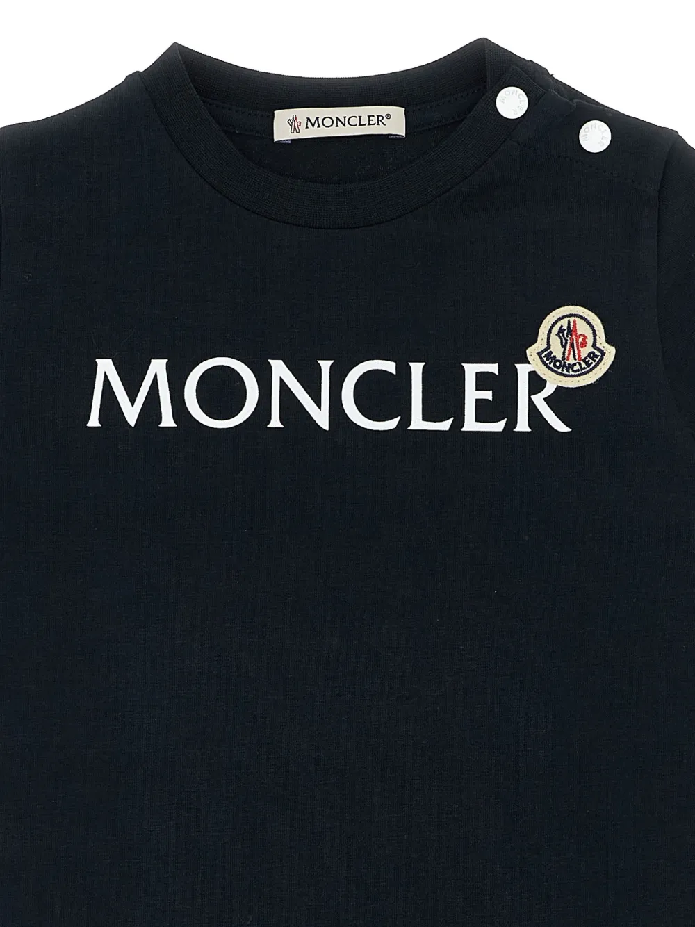 Moncler Enfant T-shirt met logopatch Blauw