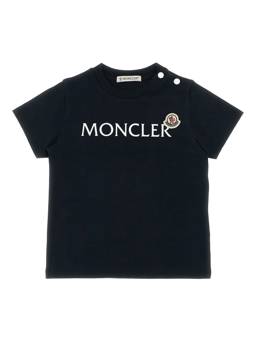 Moncler Enfant T-shirt met logopatch Blauw