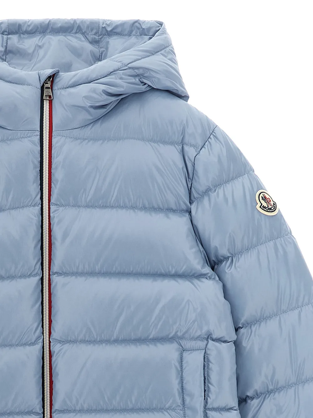 Moncler Enfant Aubert gewatteerd jack met capuchon Blauw