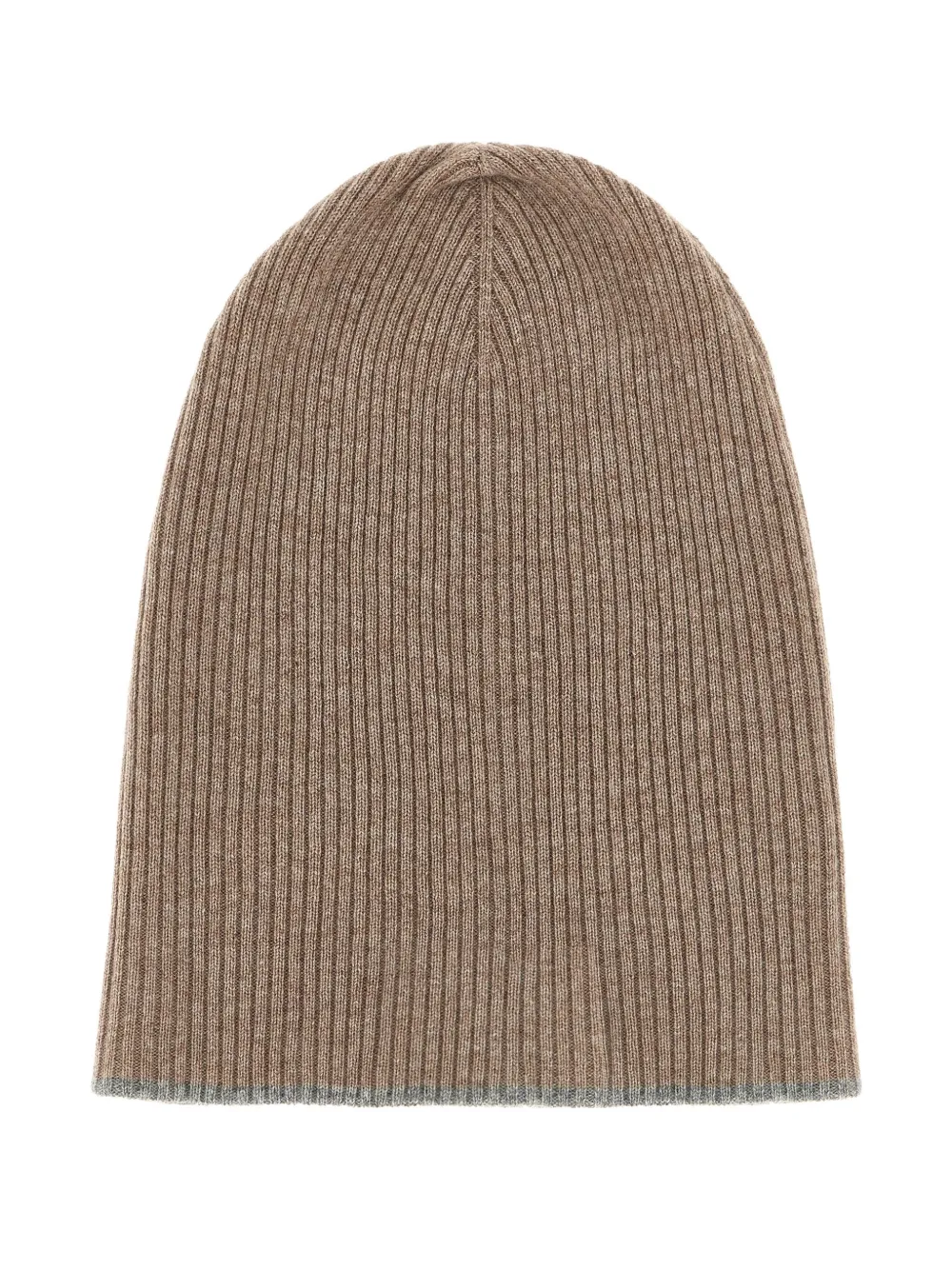 Brunello Cucinelli ribbed cashmere beanie Beige