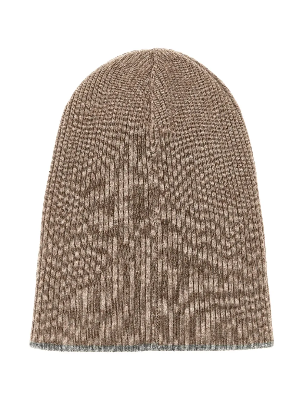 Brunello Cucinelli ribbed cashmere beanie Beige