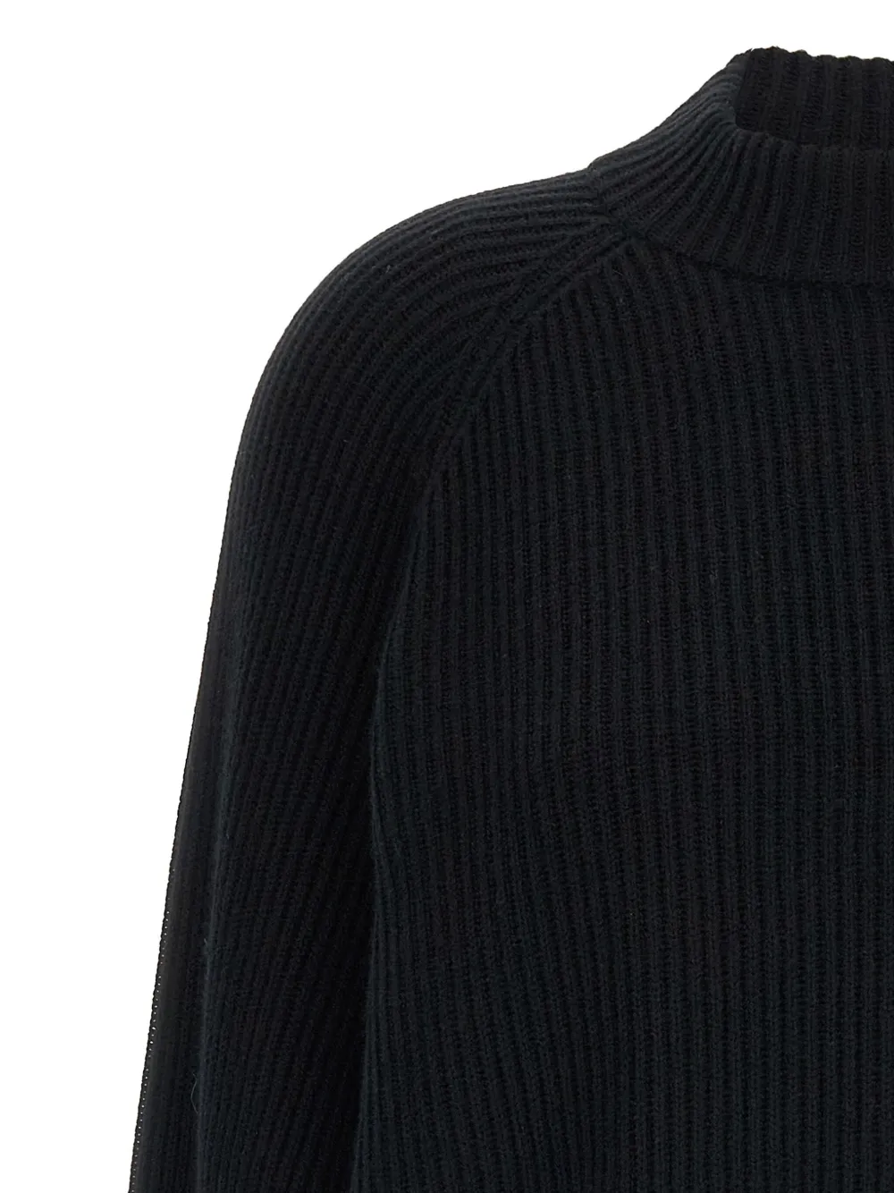 Brunello Cucinelli ribbed Monili-cuff sweater Zwart