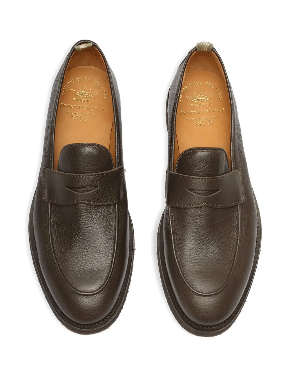 Officine Creative penny leather loafers Brown