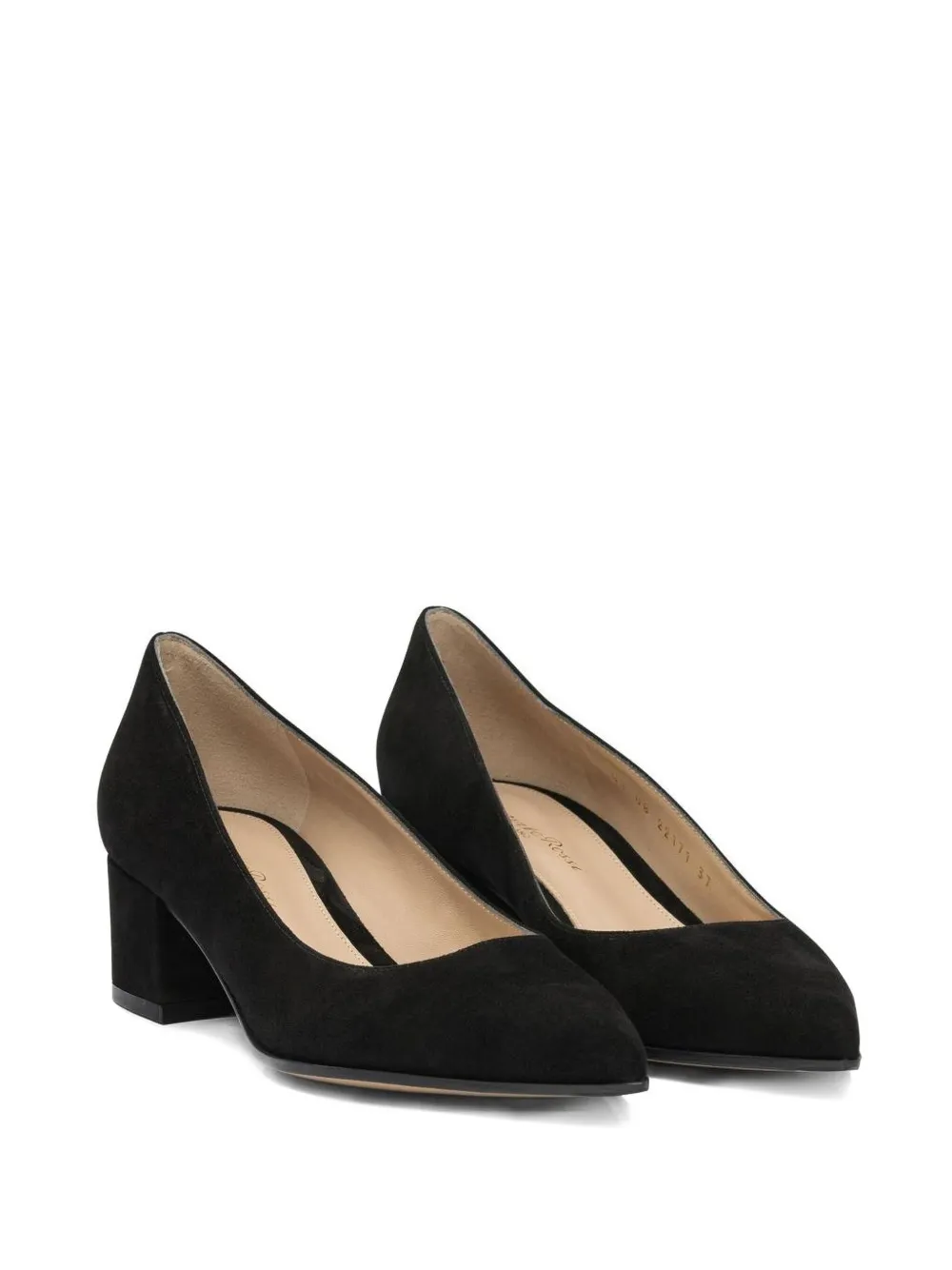 Gianvito Rossi 45mm Piper Suede Block-heel Pumps In Multi