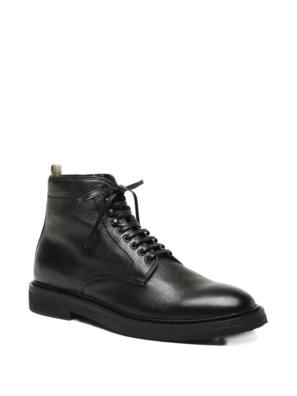 Officine Creative lace-up leather boots Black