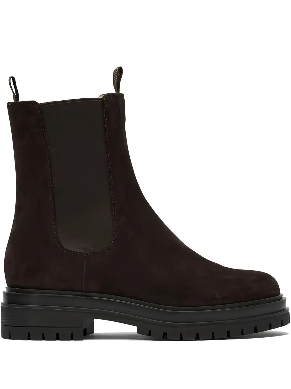 Gianvito Rossi Suede Elastic-insert Boots In Black