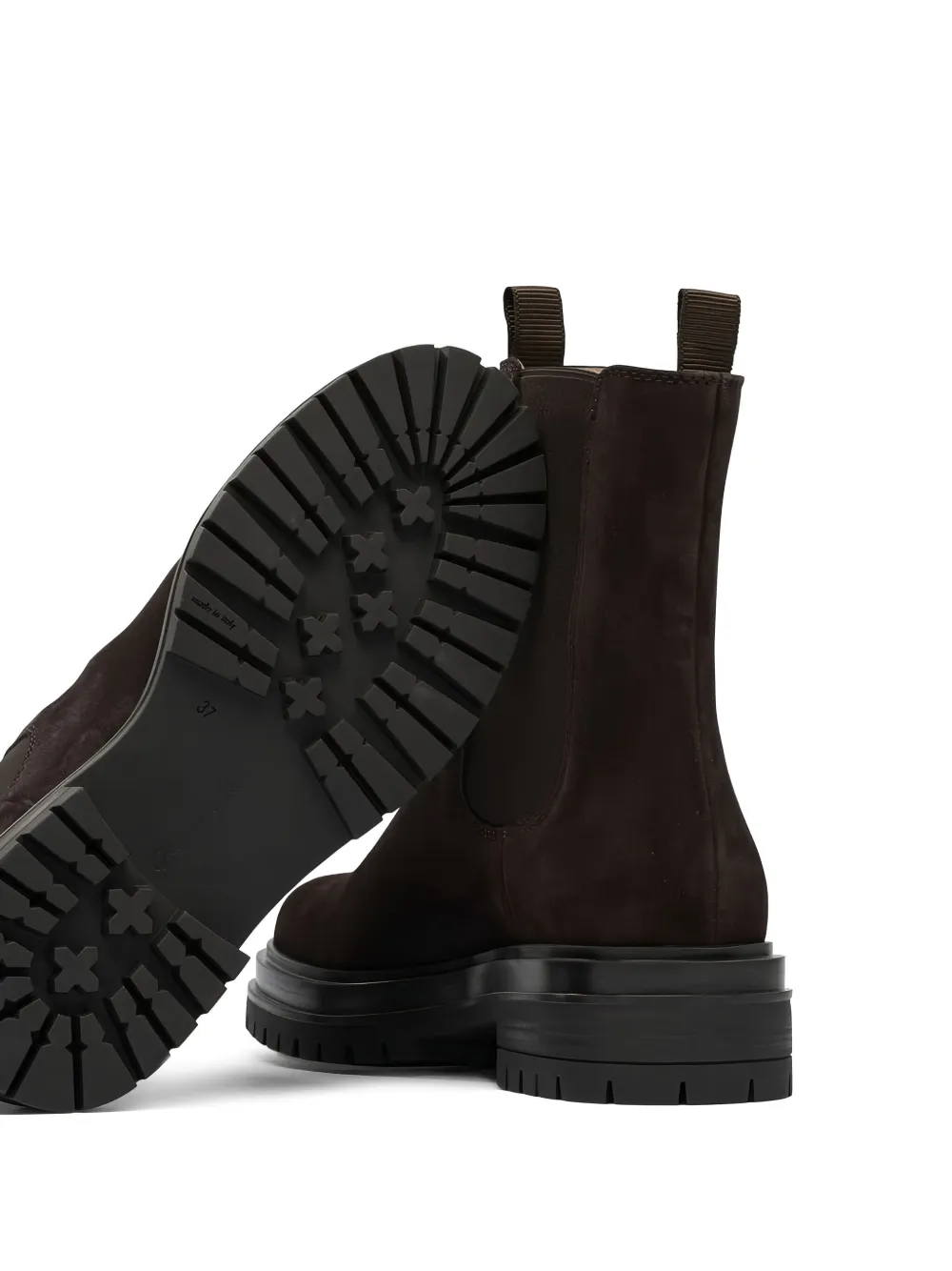 Gianvito Rossi Suede Elastic-insert Boots In Black