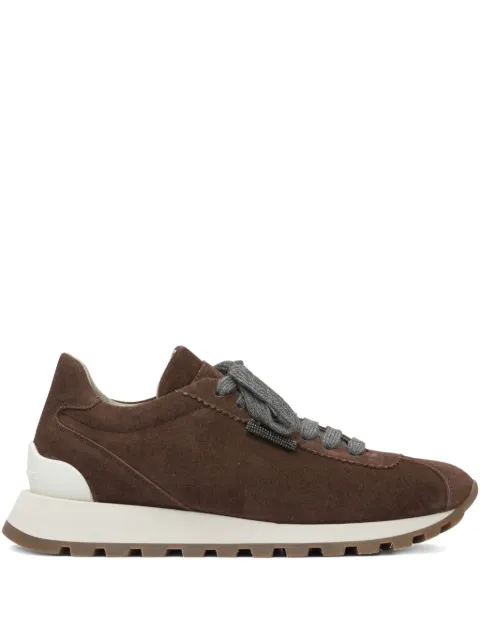 Brunello Cucinelli suede lace-up sneakers