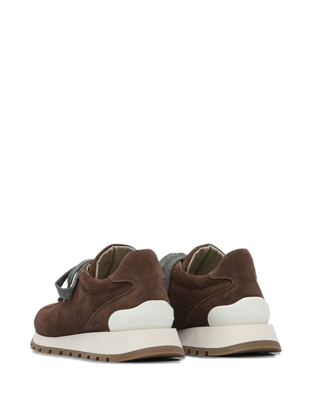 Brunello Cucinelli suede lace-up sneakers Brown