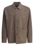 Vince button-down patch-pocket jacket - Brown