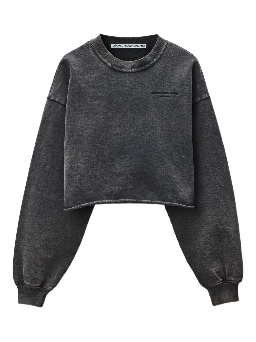 embroidered-logo cropped sweatshirt