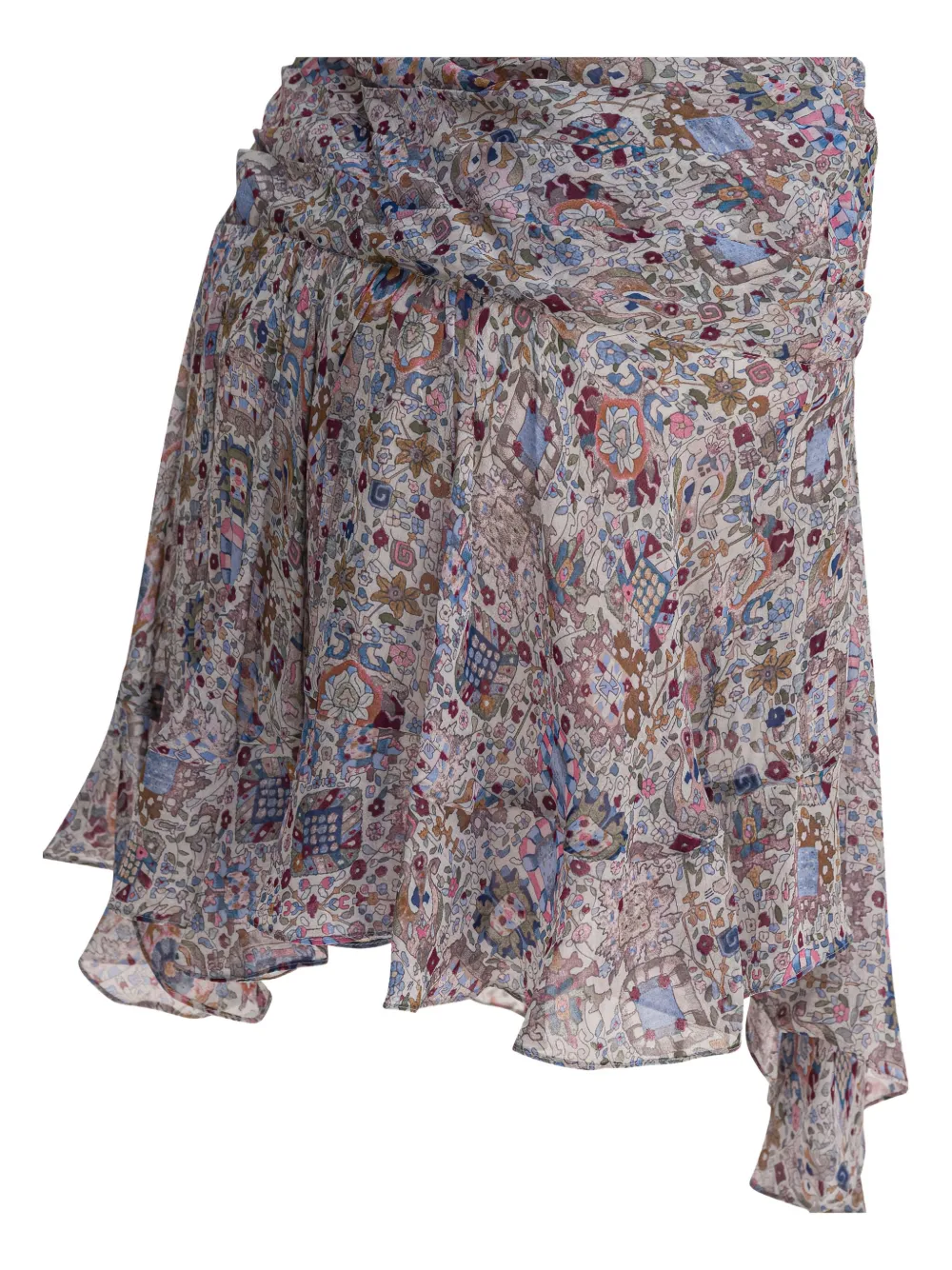 MARANT ÉTOILE ruffled asymmetric mini skirt