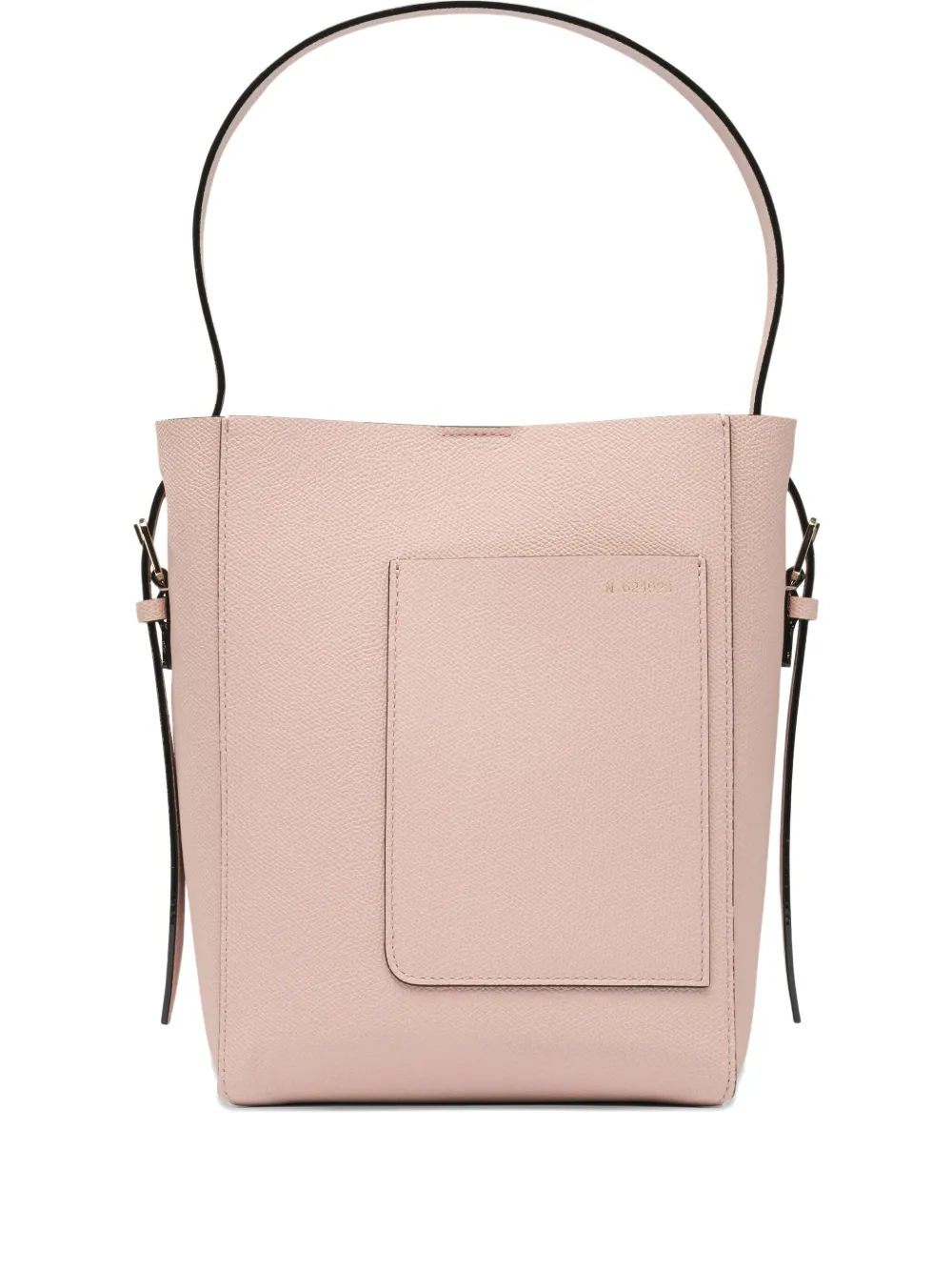 bucket-style leather tote bag
