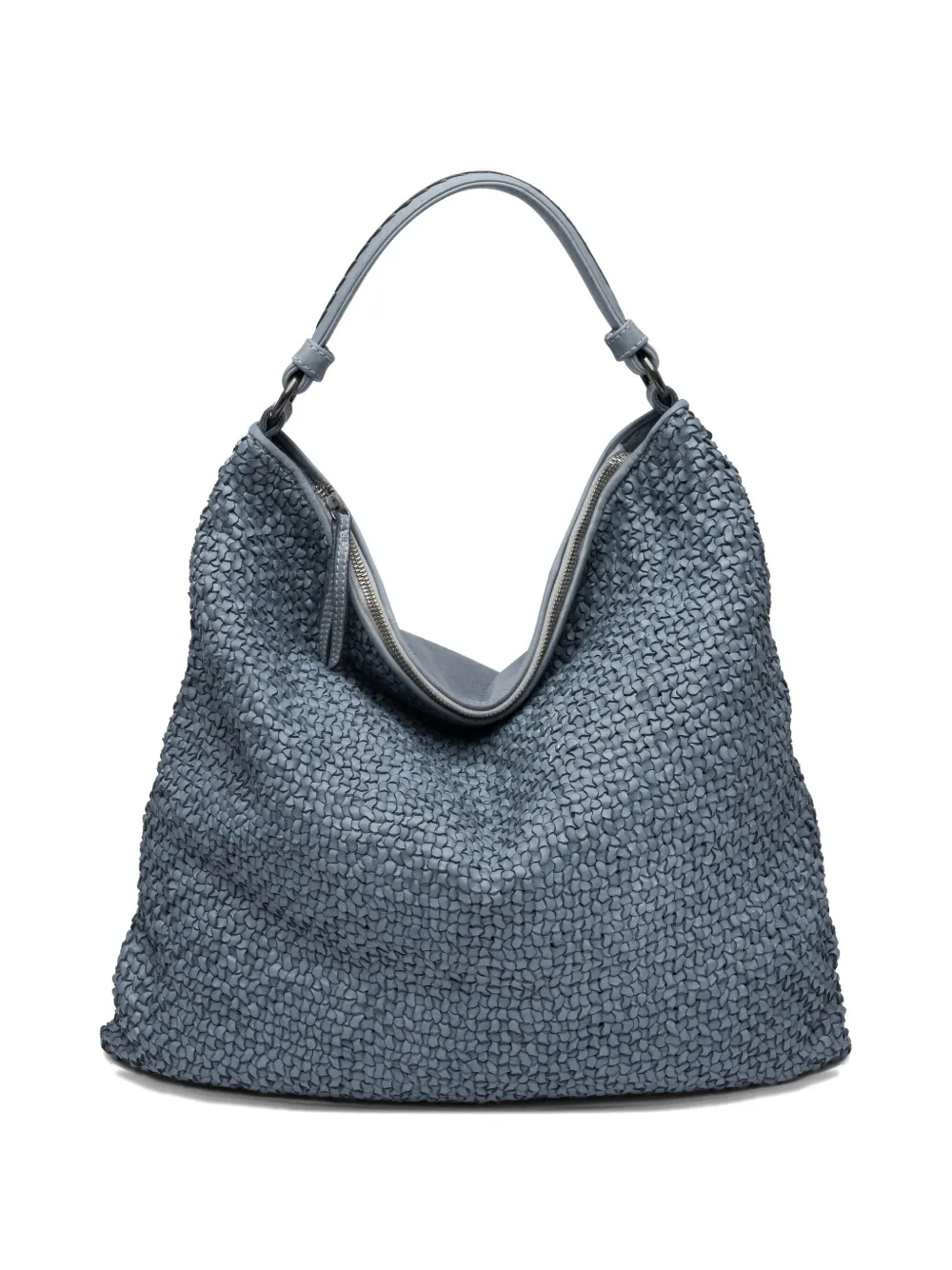 textured leather shoulder bag