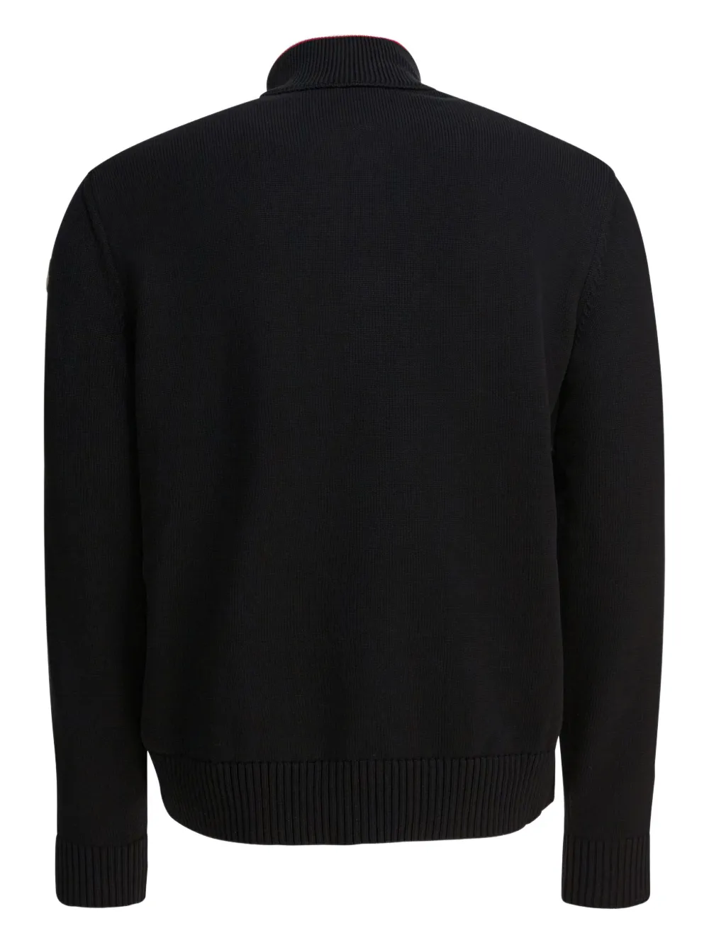 Moncler quilted knit-panel jacket Zwart