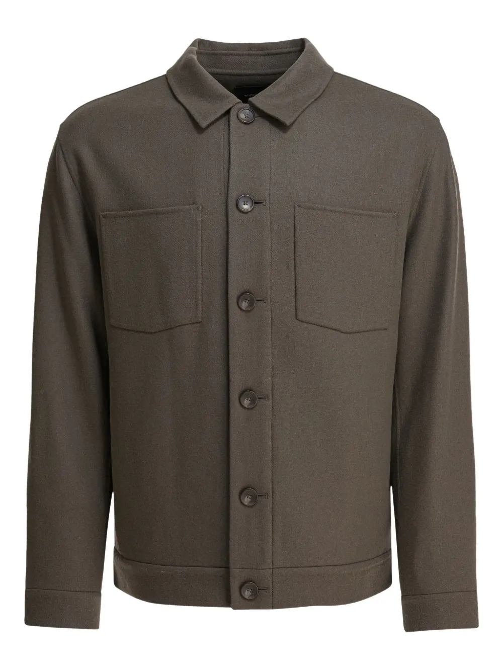 Vince button-front patch-pocket jacket Grijs