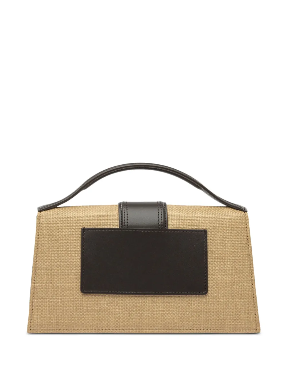 Jacquemus The Great Bambino Leather-trimmed Tote Bag In Neutral