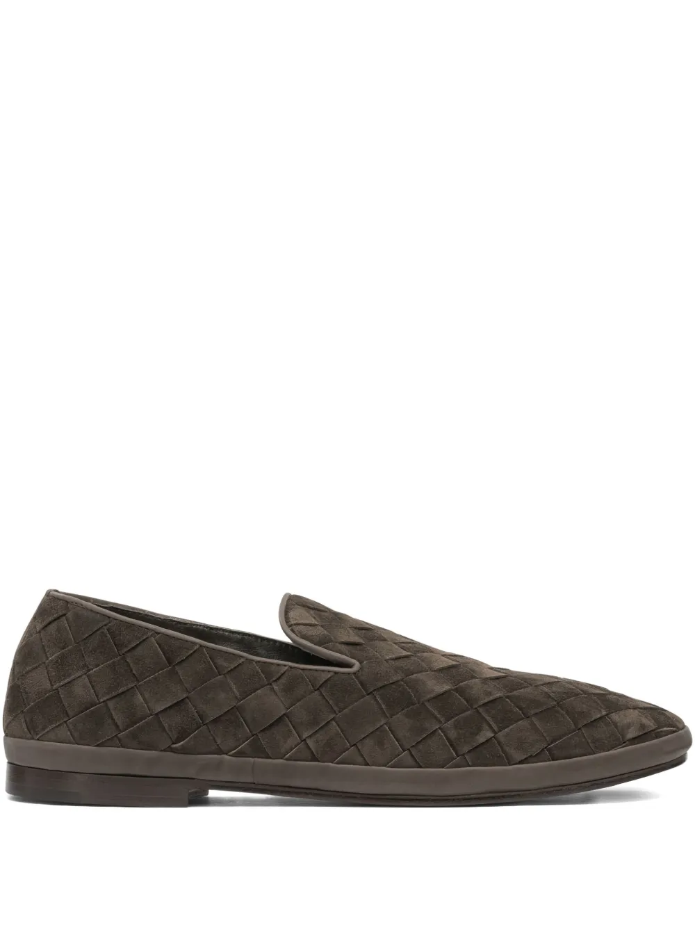 Henderson Baracco woven leather loafers Brown