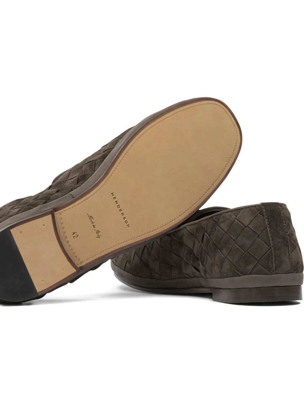 Henderson Baracco woven leather loafers Brown
