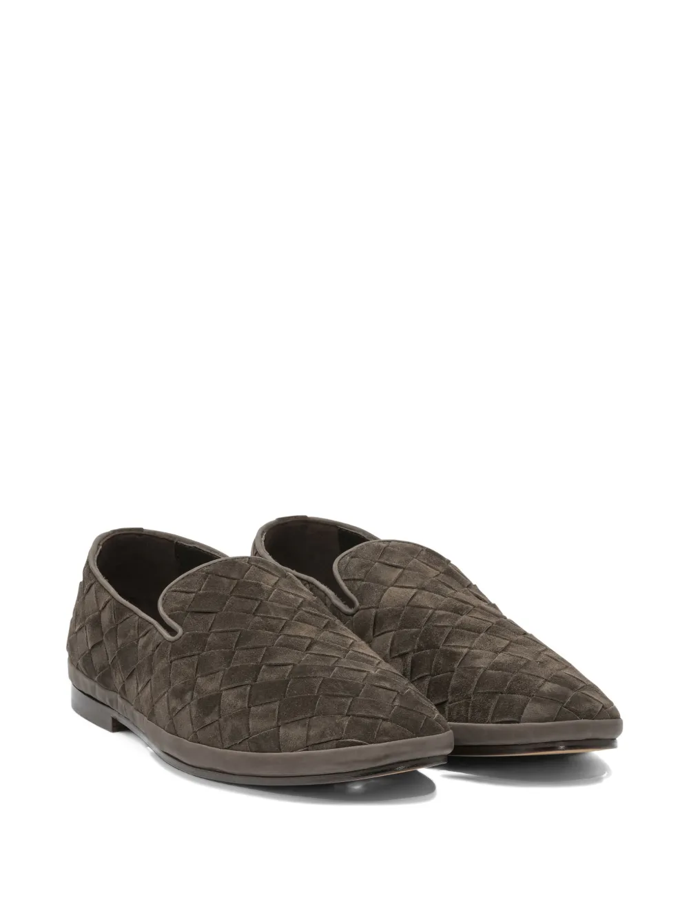 Henderson Baracco woven leather loafers Brown