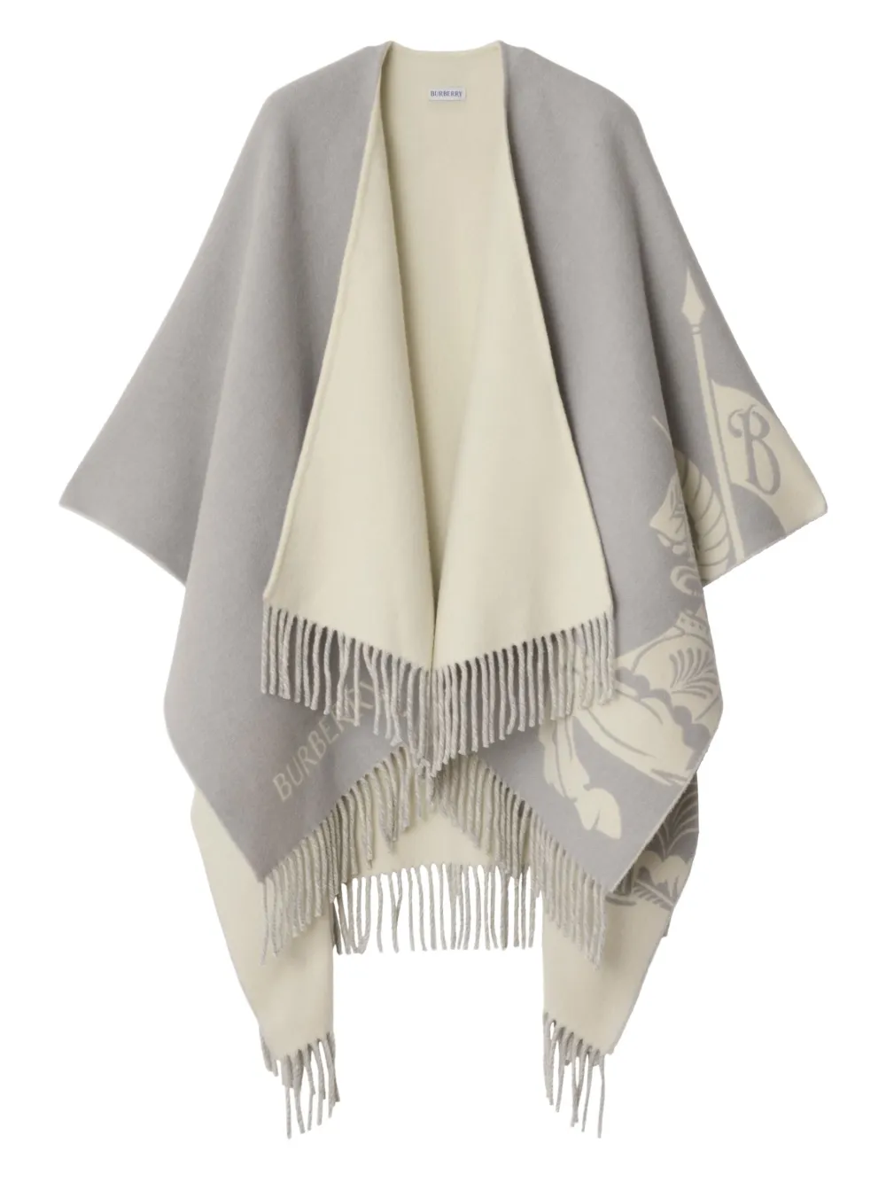Burberry Wool Blend Scarf In Gray