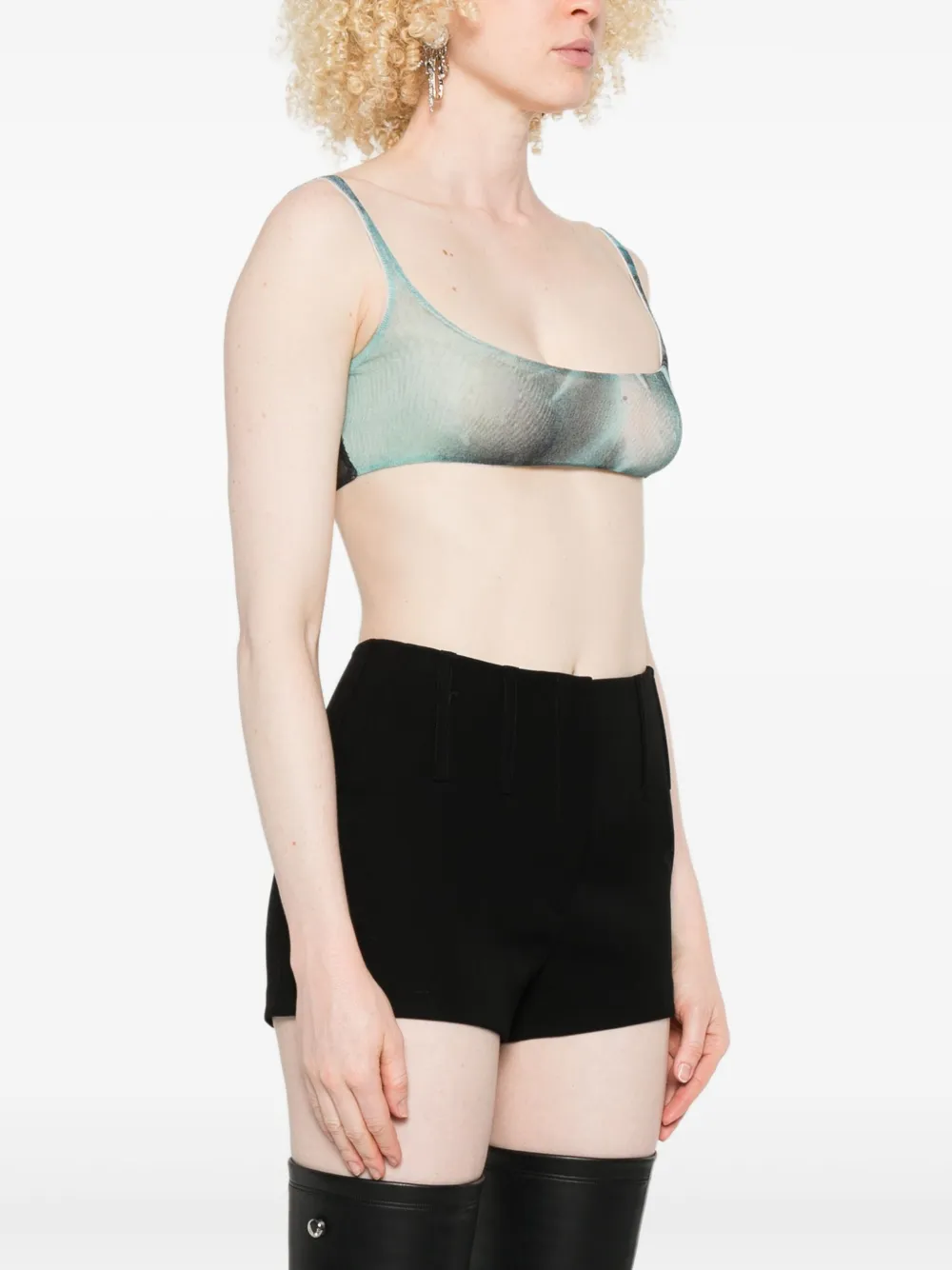 Jean Paul Gaultier Top met abstracte print Blauw
