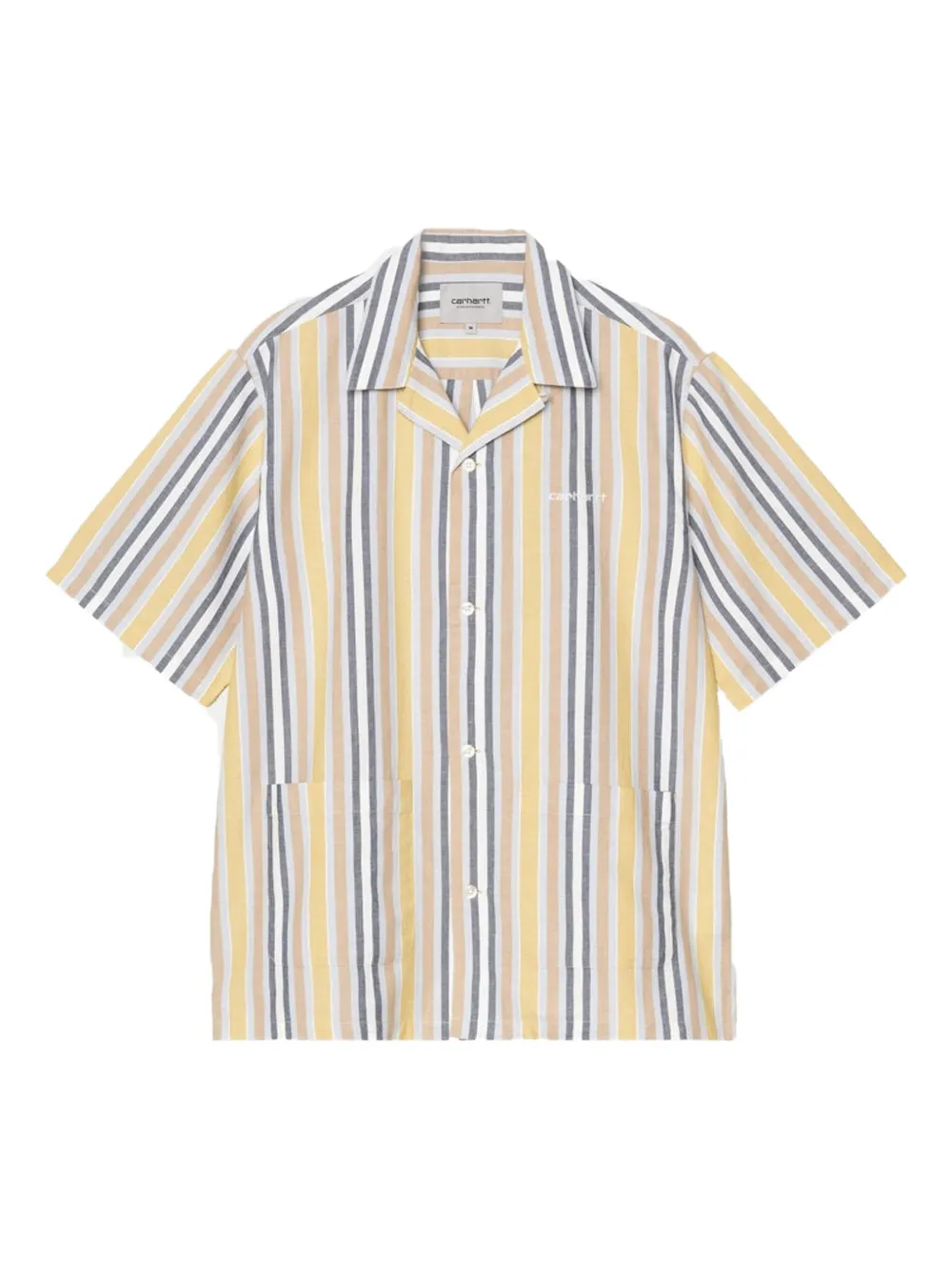 Carhartt WIP stripe short-sleeve shirt Geel