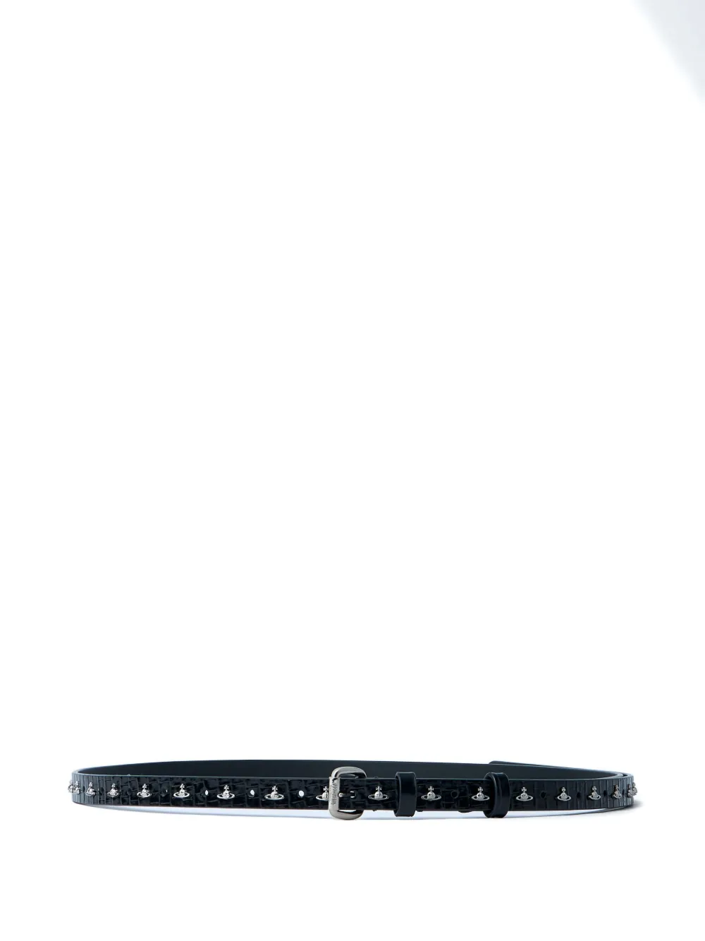 Vivienne Westwood Leren riem met krokodillen-reliëf Zwart