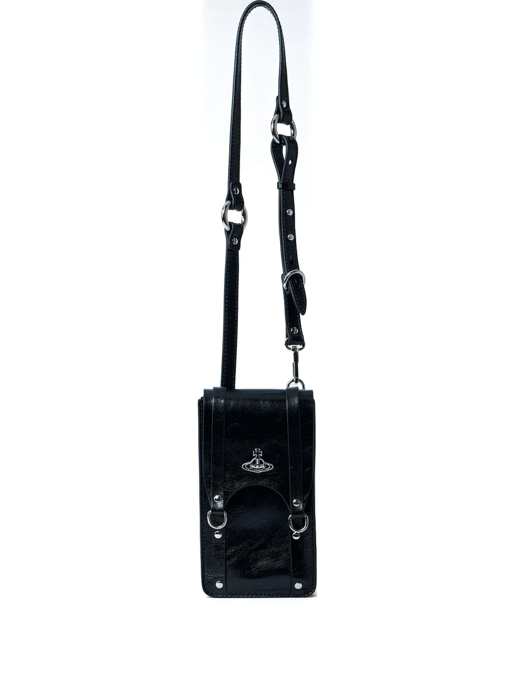 Vivienne Westwood Orb-motif studded crossbody bag Zwart