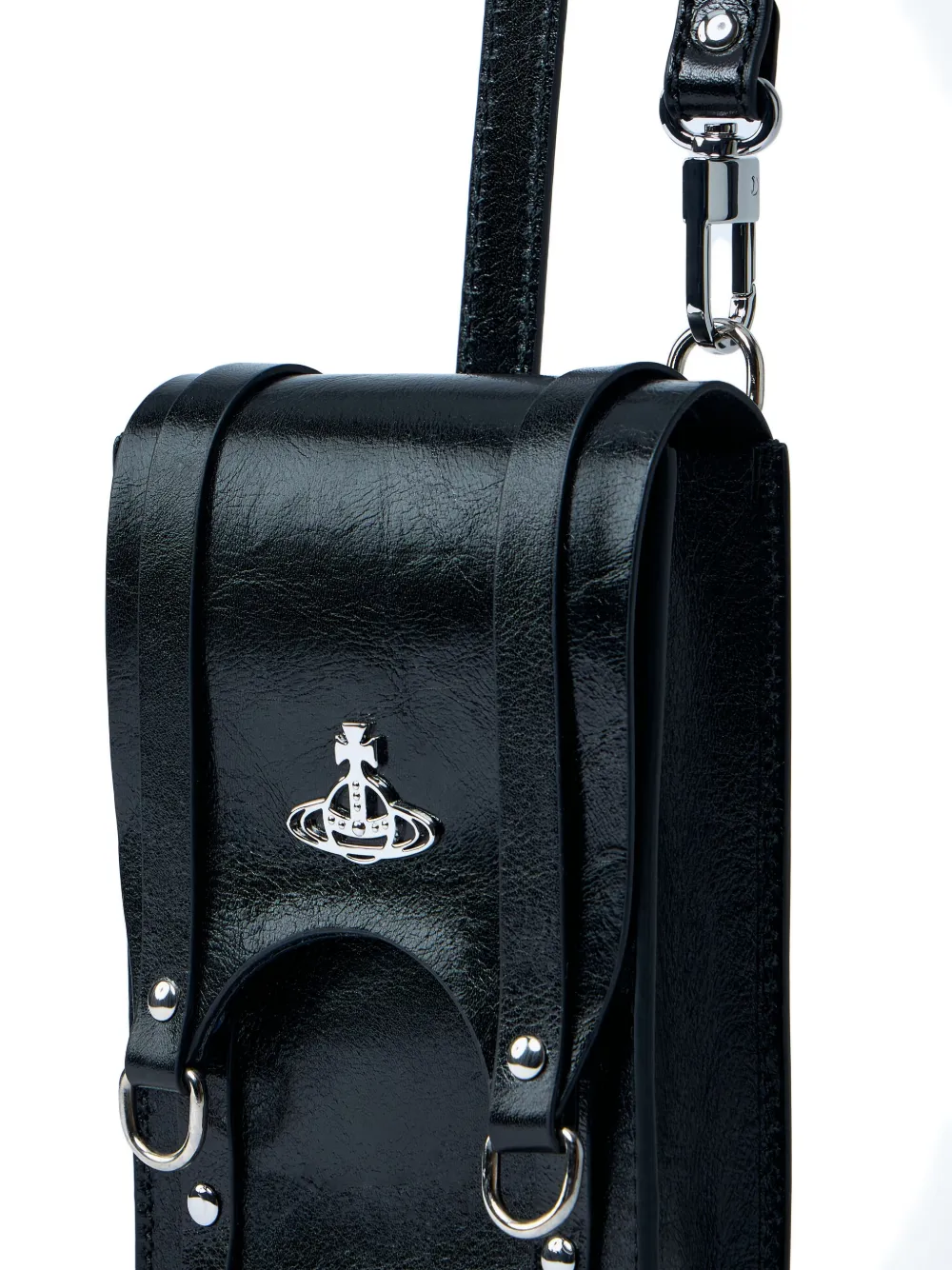 Vivienne Westwood Orb-motif studded crossbody bag Zwart