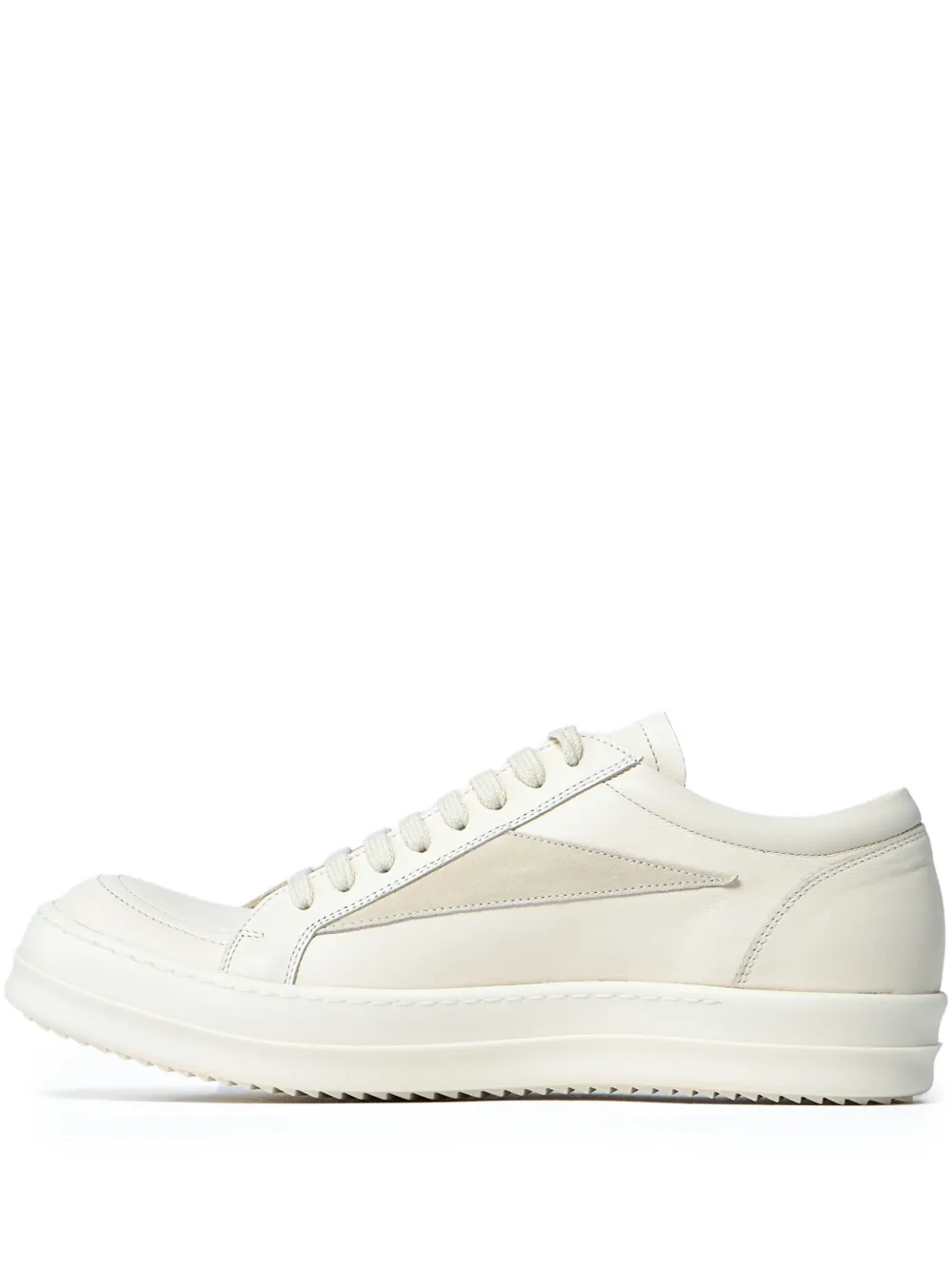Rick Owens panelled leather sneakers White