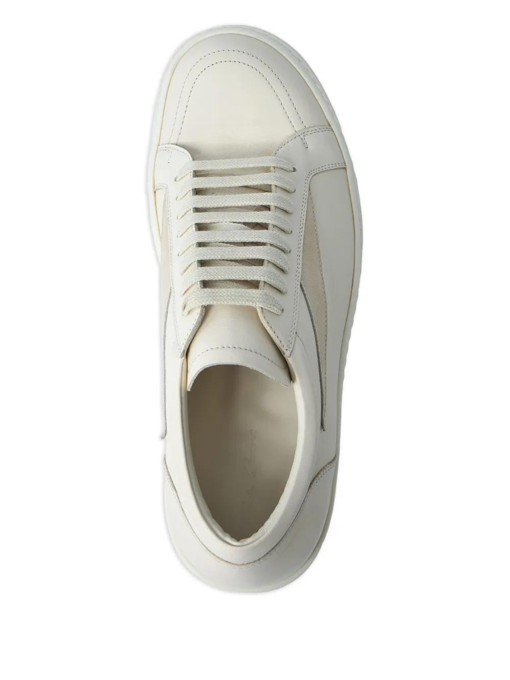 Rick Owens panelled leather sneakers White