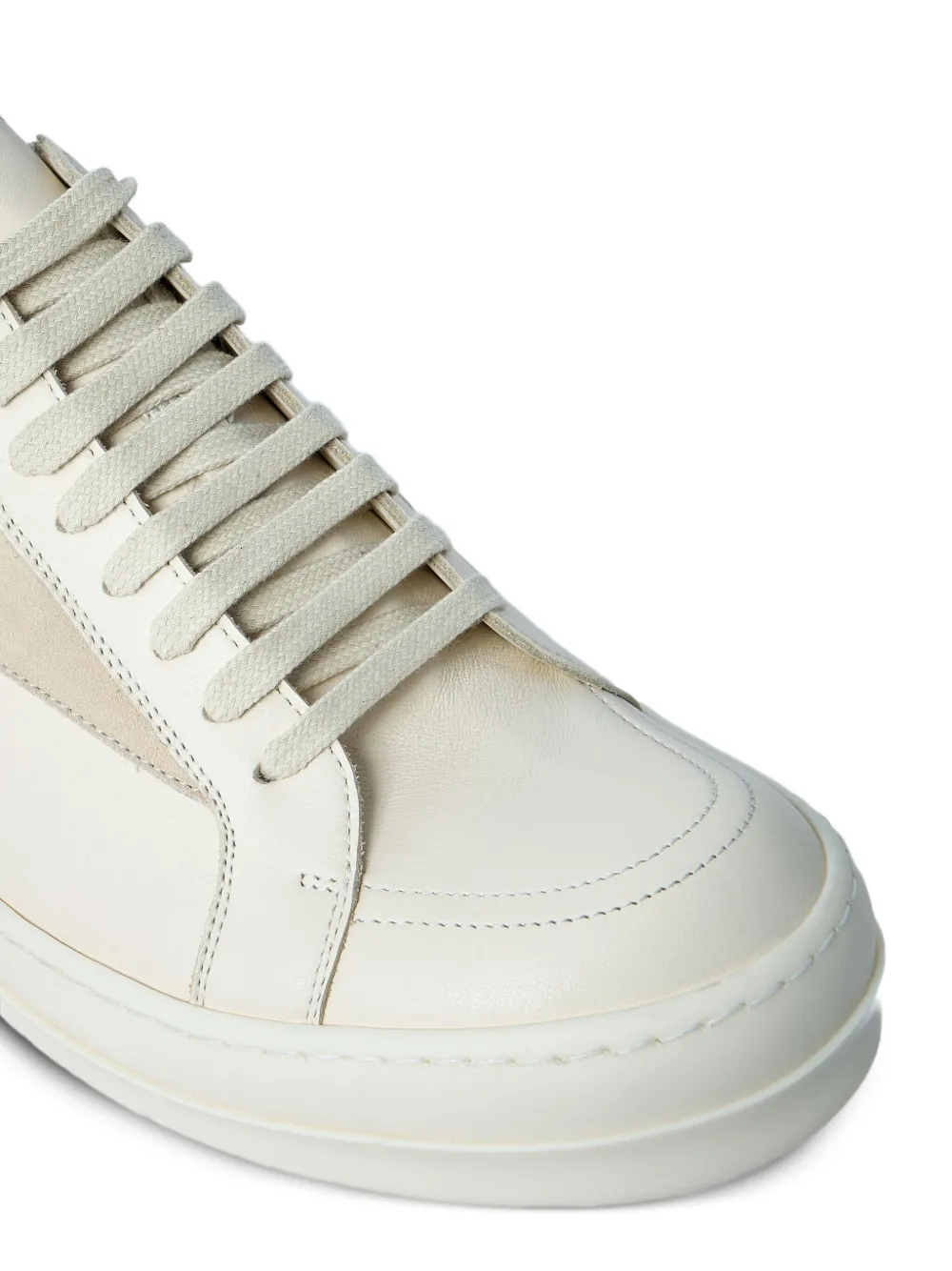 Rick Owens panelled leather sneakers White