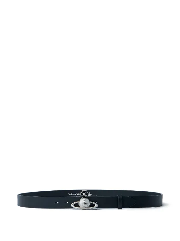 vivienne westwood ブラックベルト Vivienne Westwood Orb Buckle Leather Belt | Black | FARFETCH