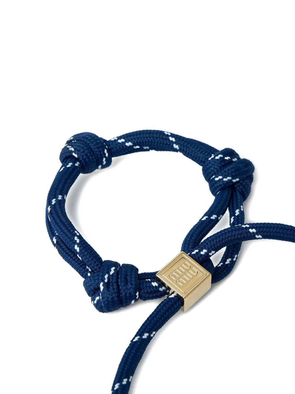  Miu Miu Knotted-cord Bracelet - Blue 