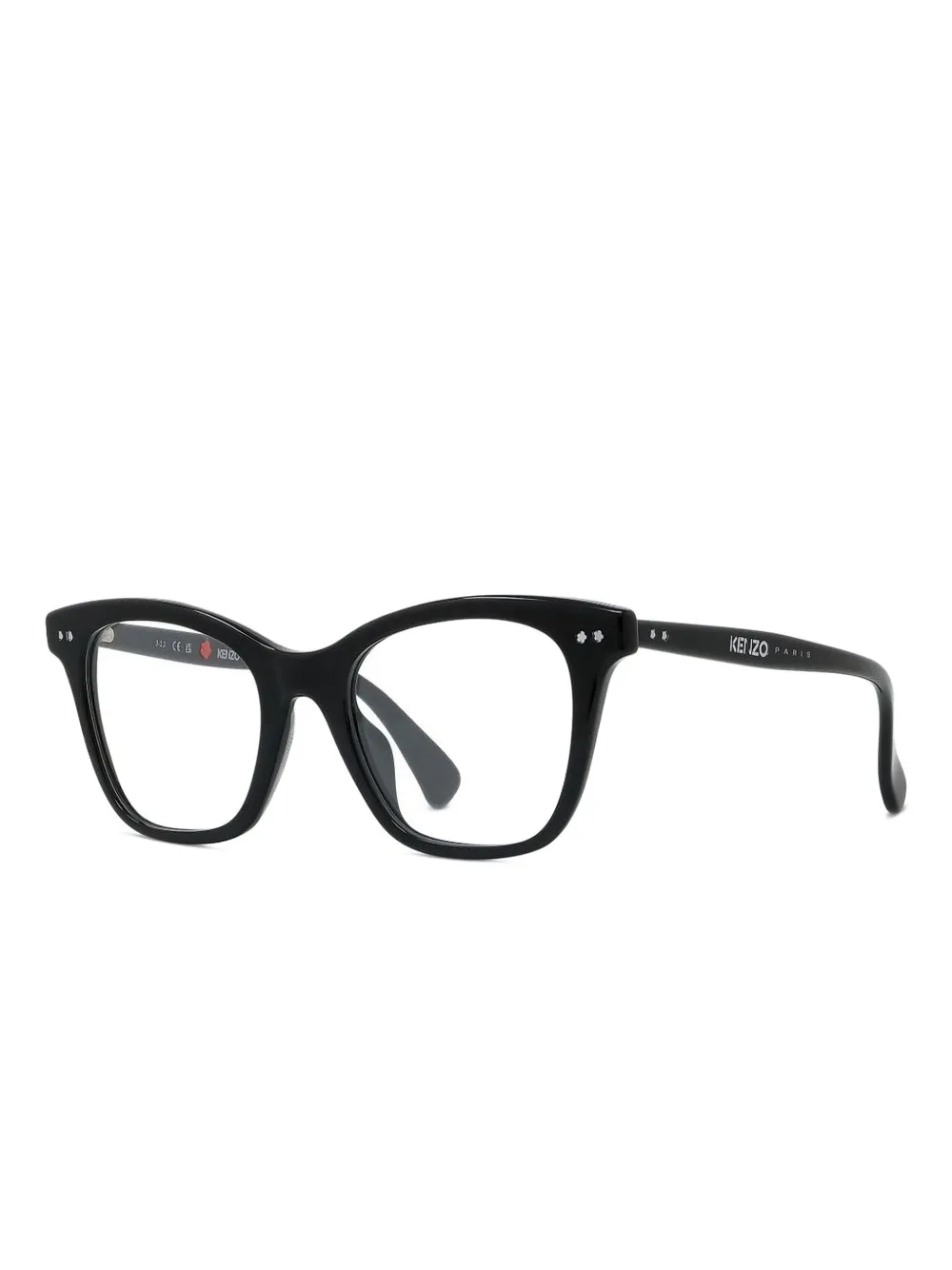 Kenzo stud-detail square-frame glasses Zwart