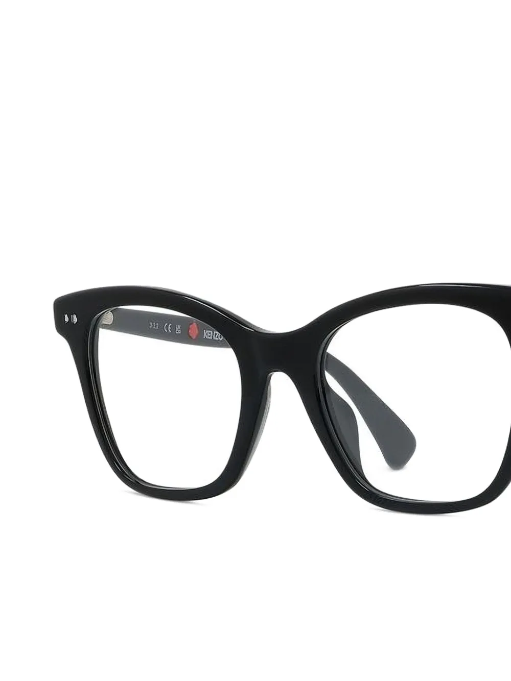 Kenzo Bril met vierkant montuur en studs Zwart